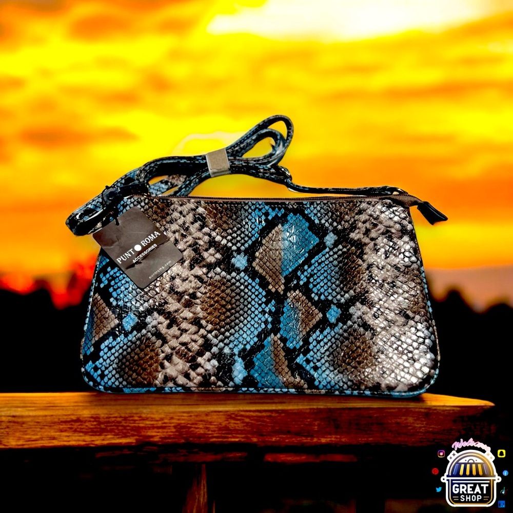 Gorgeous Punt Roma Snake Shoulder Bag - New